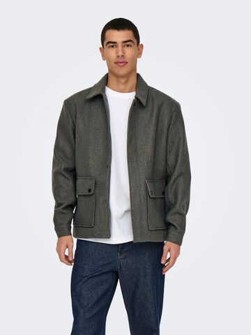 Only & Sons Between-season jacket 'Connor' in Grey
