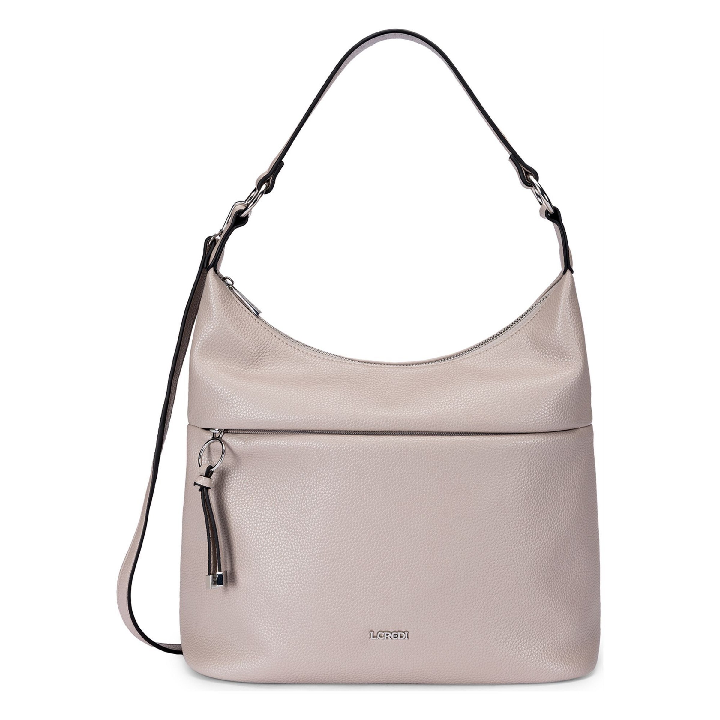 L.CREDI Schultertasche 'Maite' in Grau: Vorderseite