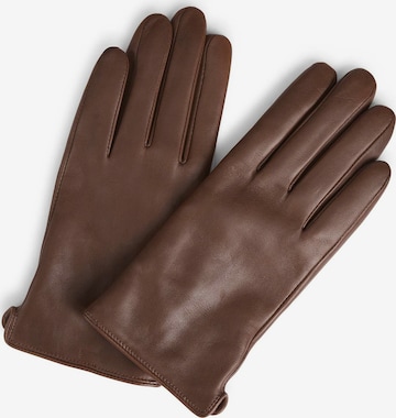 MARKBERG Full Finger Gloves 'VilmaMBG' in Brown: front