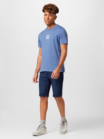 HUGO T-Shirt 'Decali' in Blau