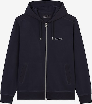 Marc O'Polo Zip-Up Hoodie in Blue: front