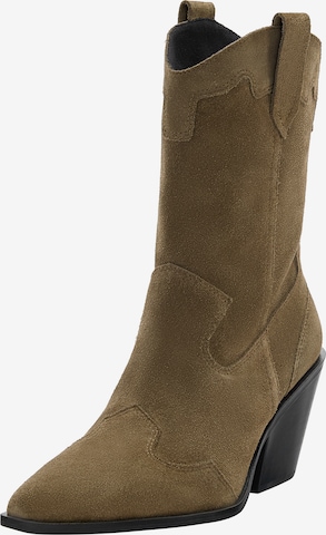 Pull&Bear Cowboy Boots in Beige: front