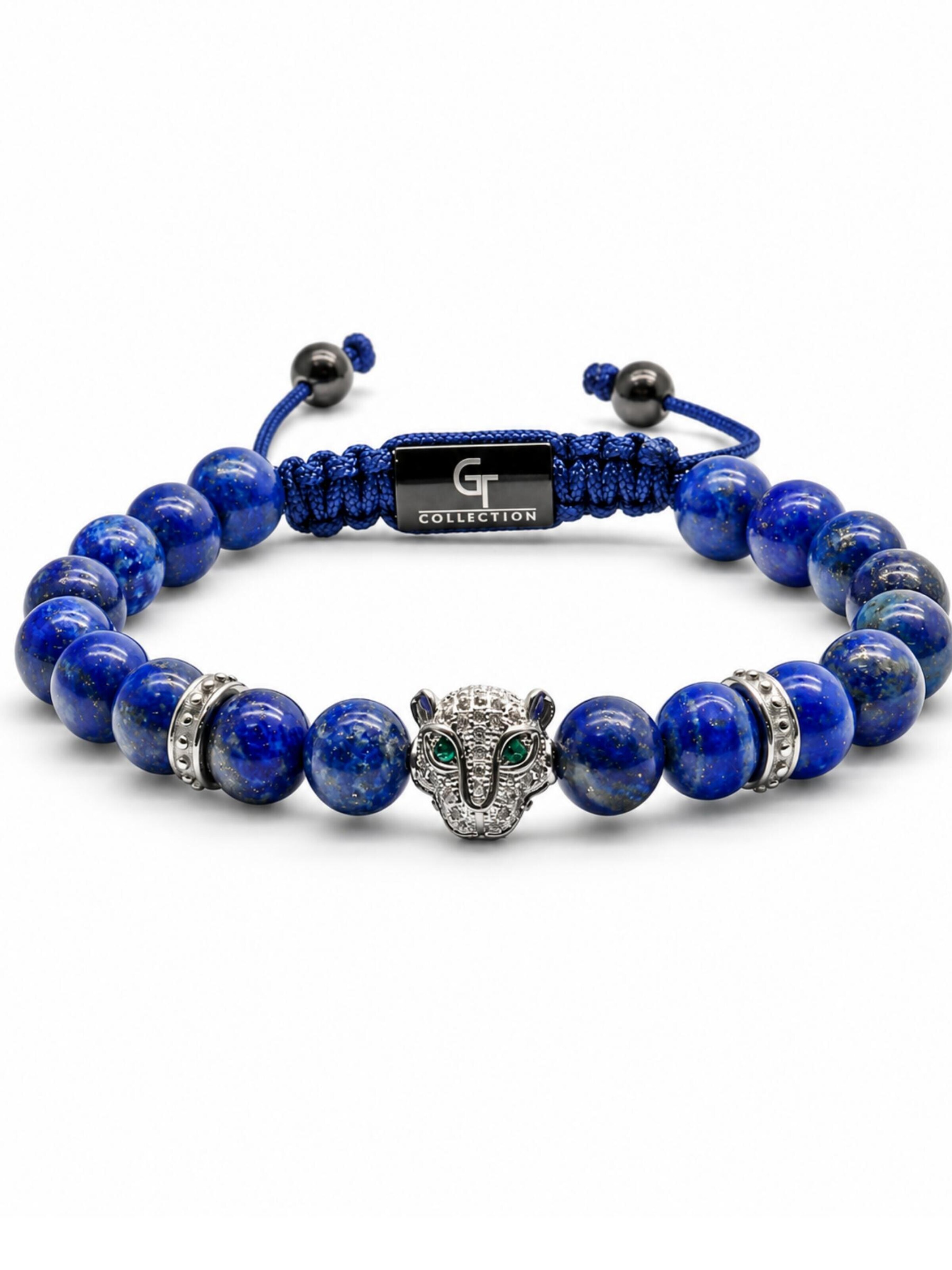 Bracelet 'LEOPARD' GT Collection en bleu : devant