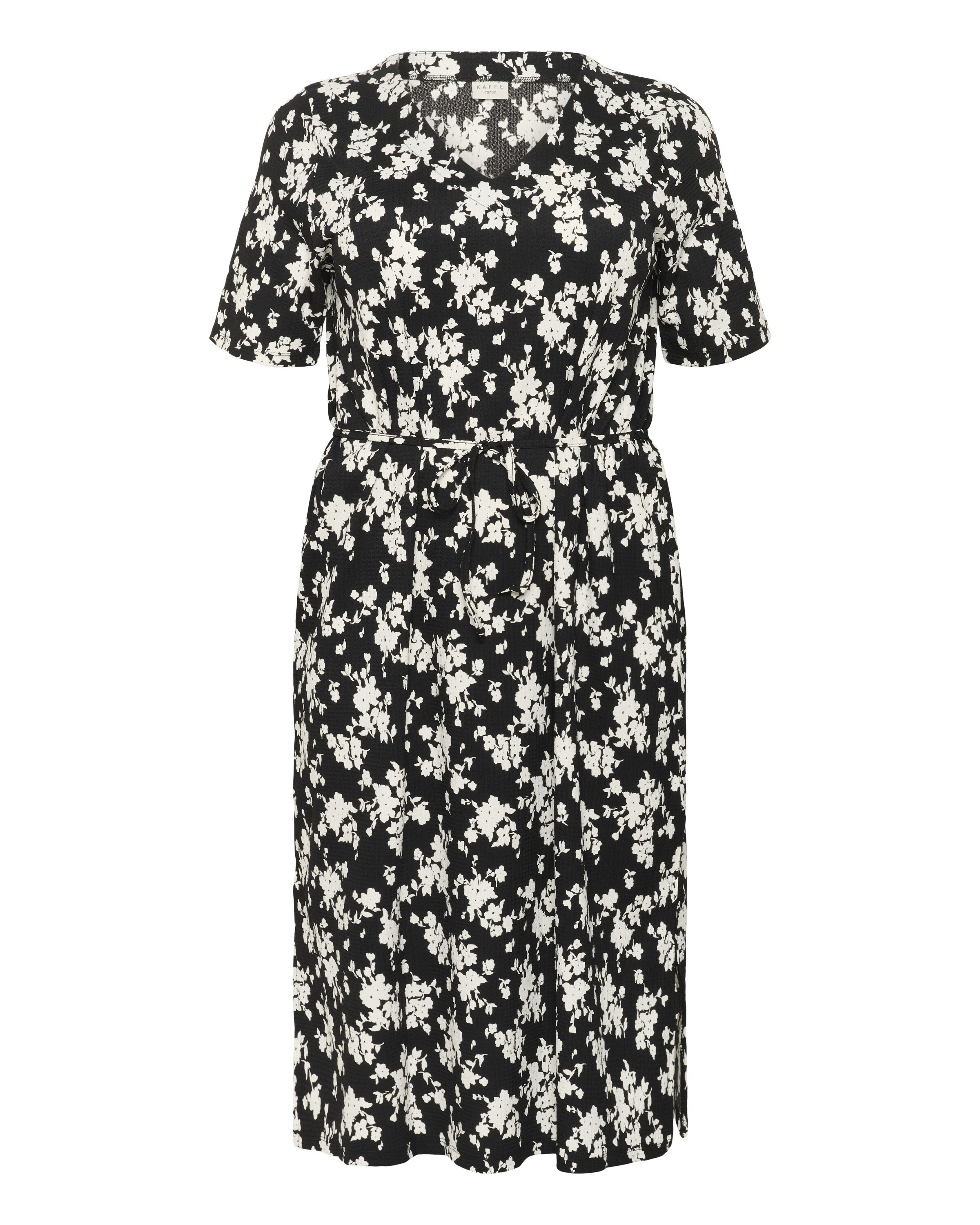 KAFFE CURVE Kjole 'Ivena' i sort: forside