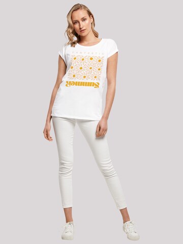 T-shirt 'Summer Sunflower' F4NT4STIC en blanc