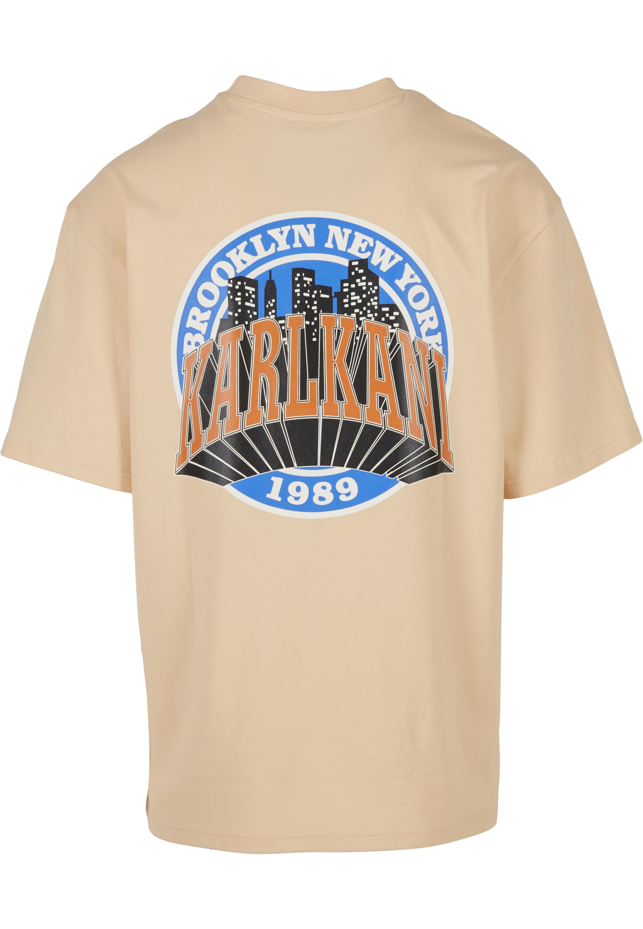 Karl Kani Shirt in de kleur Blauw / Abrikoos / Zwart, Productweergave