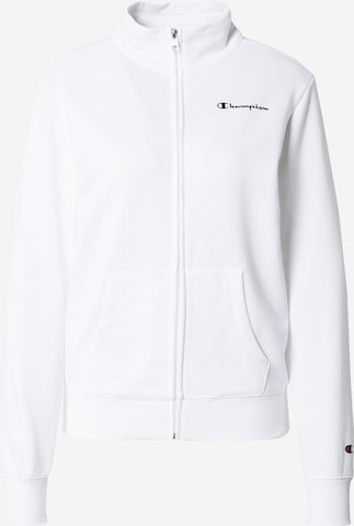 Champion Authentic Athletic Apparel Zip-Up Hoodie in White: front