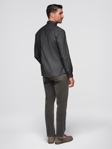 Ombre Regular fit Button Up Shirt in Black