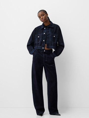 Bershka Prechodná bunda - Modrá
