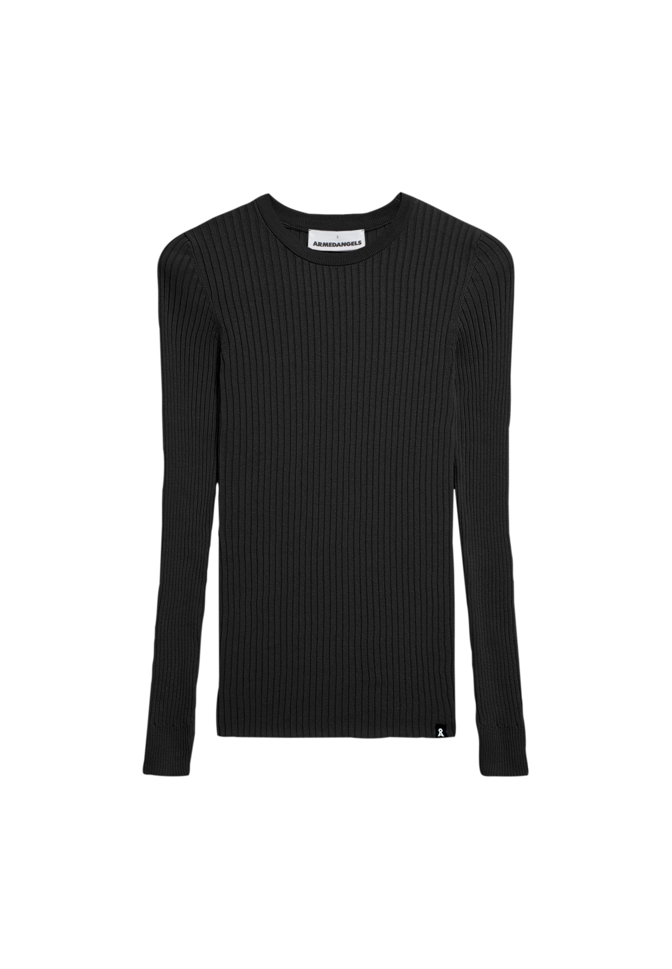 ARMEDANGELS Strickpullover ' ALAANIA RN ' in Schwarz: Vorderseite