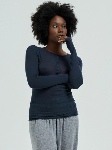 Seamless Basic Shirt 'Granddad' in Zwart: voorkant