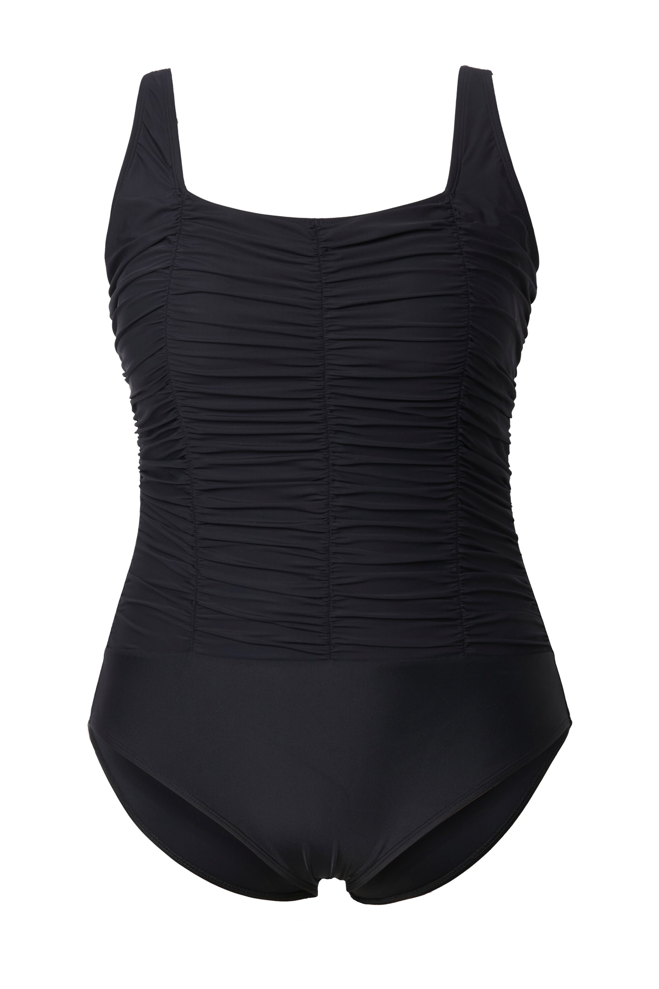 Ulla Popken Badeanzug in Schwarz: Vorderseite