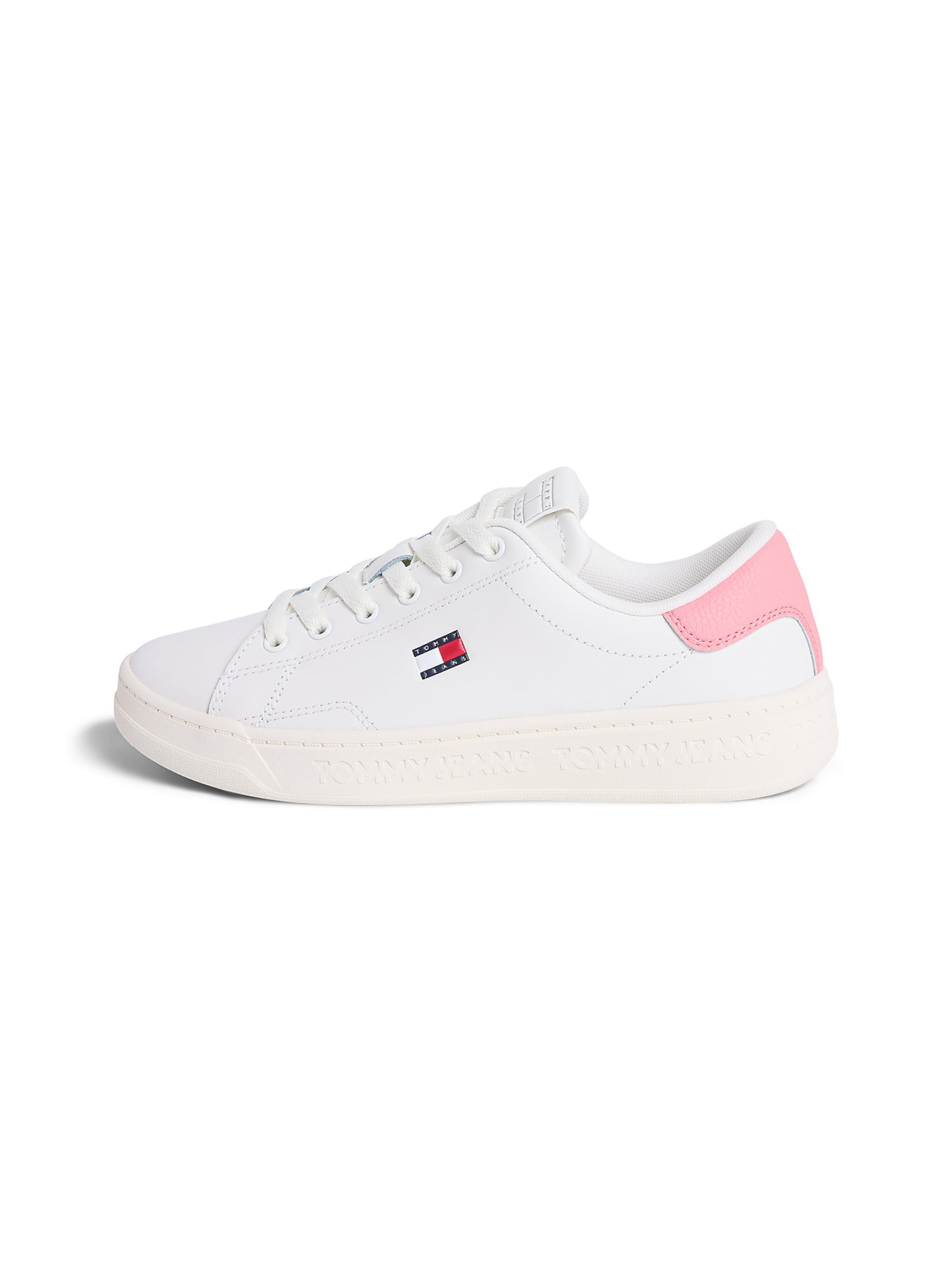 Tommy Jeans Sneakers in Beige: front