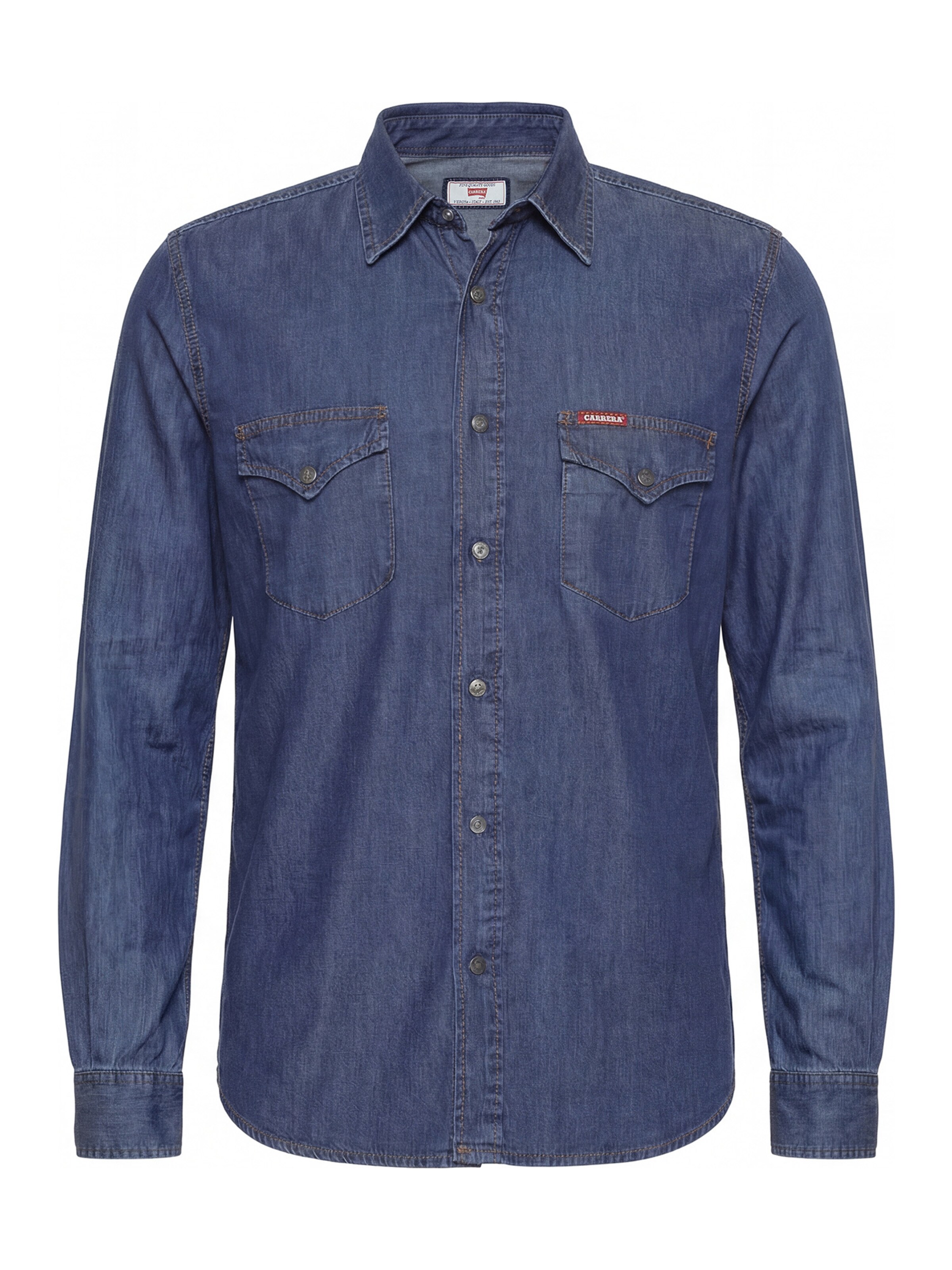 Carrera Jeans Shirt 'Western'‌‌‌‌‌‌‌‌‌‌ in Blau: Vorderseite
