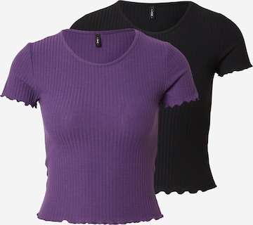 purpurinė ONLY Marškinėliai 'ONLEMMA': priekis