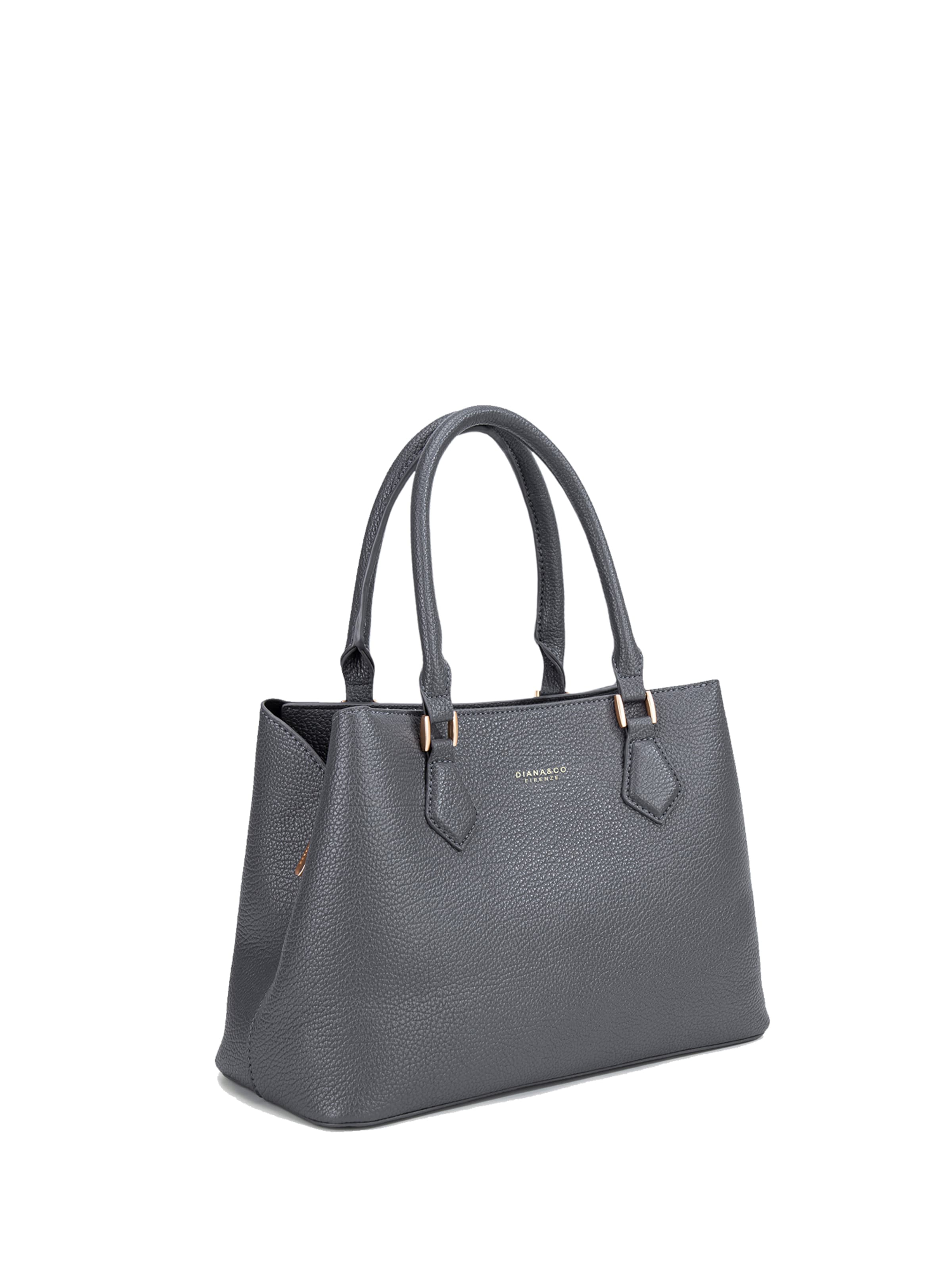 Borsa a mano 'Borsa a Mano Donna Vegan Leather con Tracolla Rimovibile - Diana&Co' di Diana&Co. in grigio