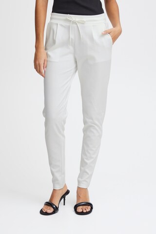 ICHI Tapered Hose 'IHKate' in Weiß: Vorderseite