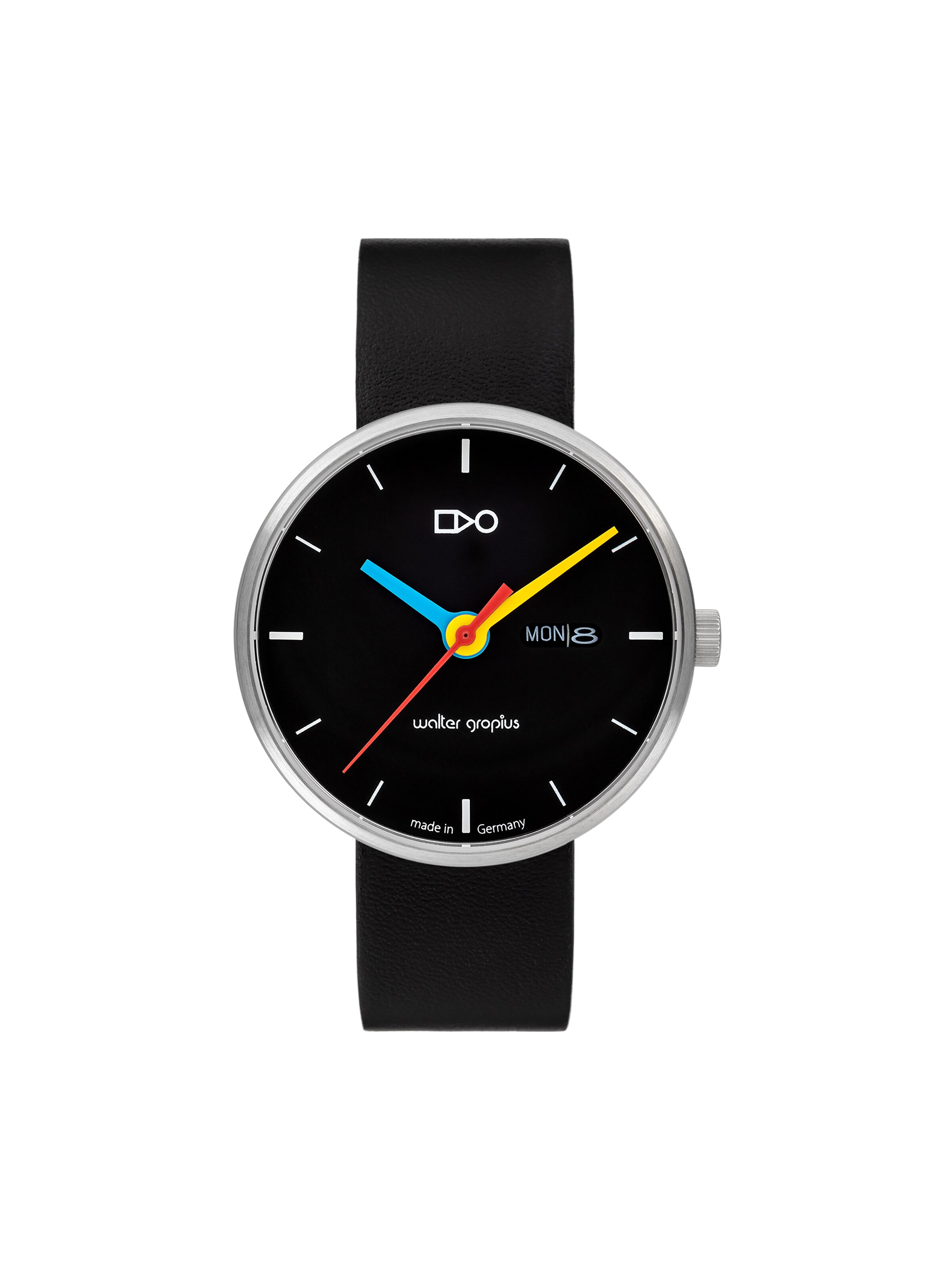 WALTER GROPIUS Analog Watch 'SIMPLEX' in Black: front