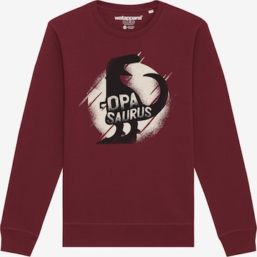 Sweat-shirt ' Opasaurus ' Watapparel en rouge : devant
