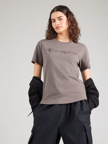 Champion Authentic Athletic Apparel Тениска в сиво: отпред