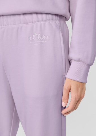 Tapered Pantaloni di s.Oliver in lilla