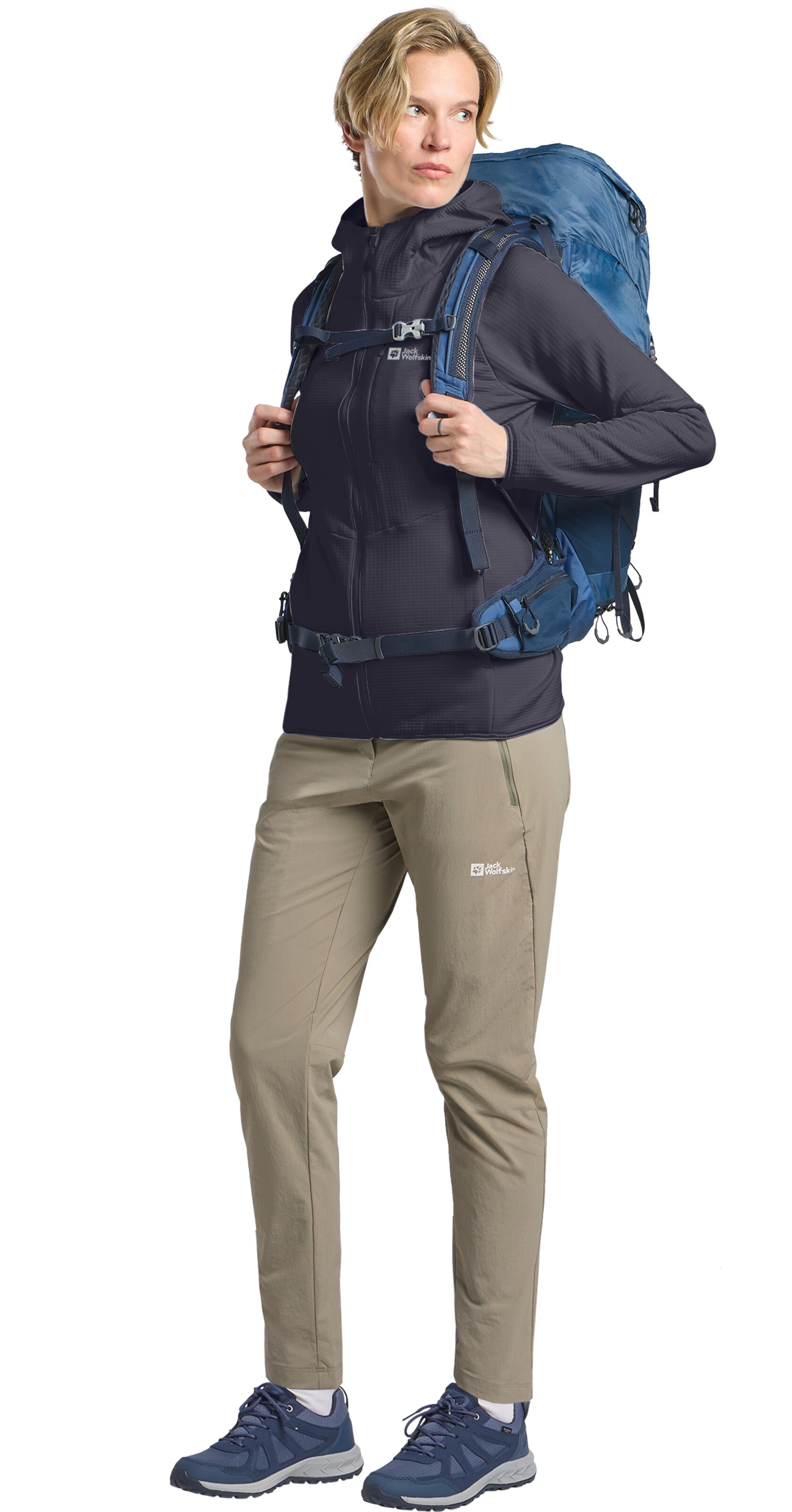 JACK WOLFSKIN Funktionsfleecejacke in Grau