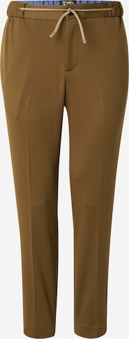 SCOTCH & SODA - Tapered Pantalón de pinzas 'Finch' en verde: frente