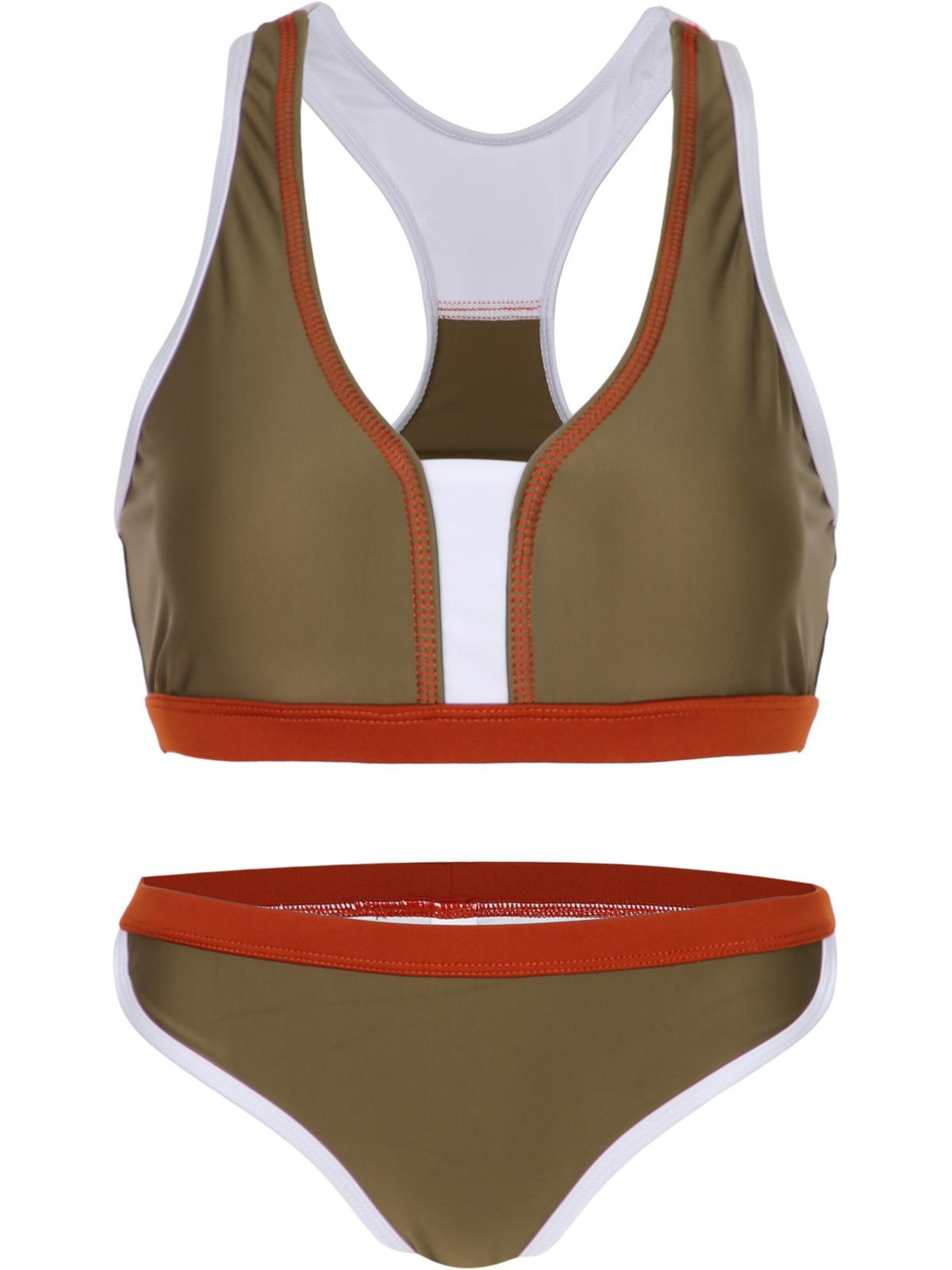 La V Bikini 'Bikini 3 color' in Groen: voorkant