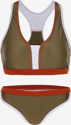 La V Bikini 'Bikini 3 color' in Groen: voorkant