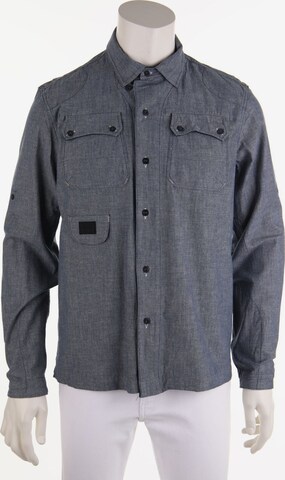 RAW Button Up Shirt in L in Blue: front