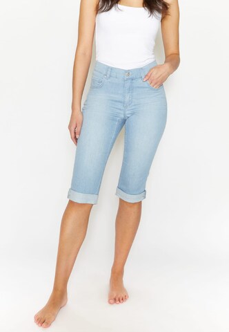 Angels Slimfit Jeans 'Capri' in Blauw: voorkant