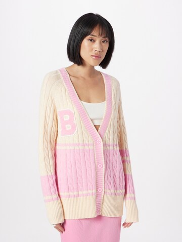 SOMETHINGNEW Knit cardigan 'GWEN' in Beige: front