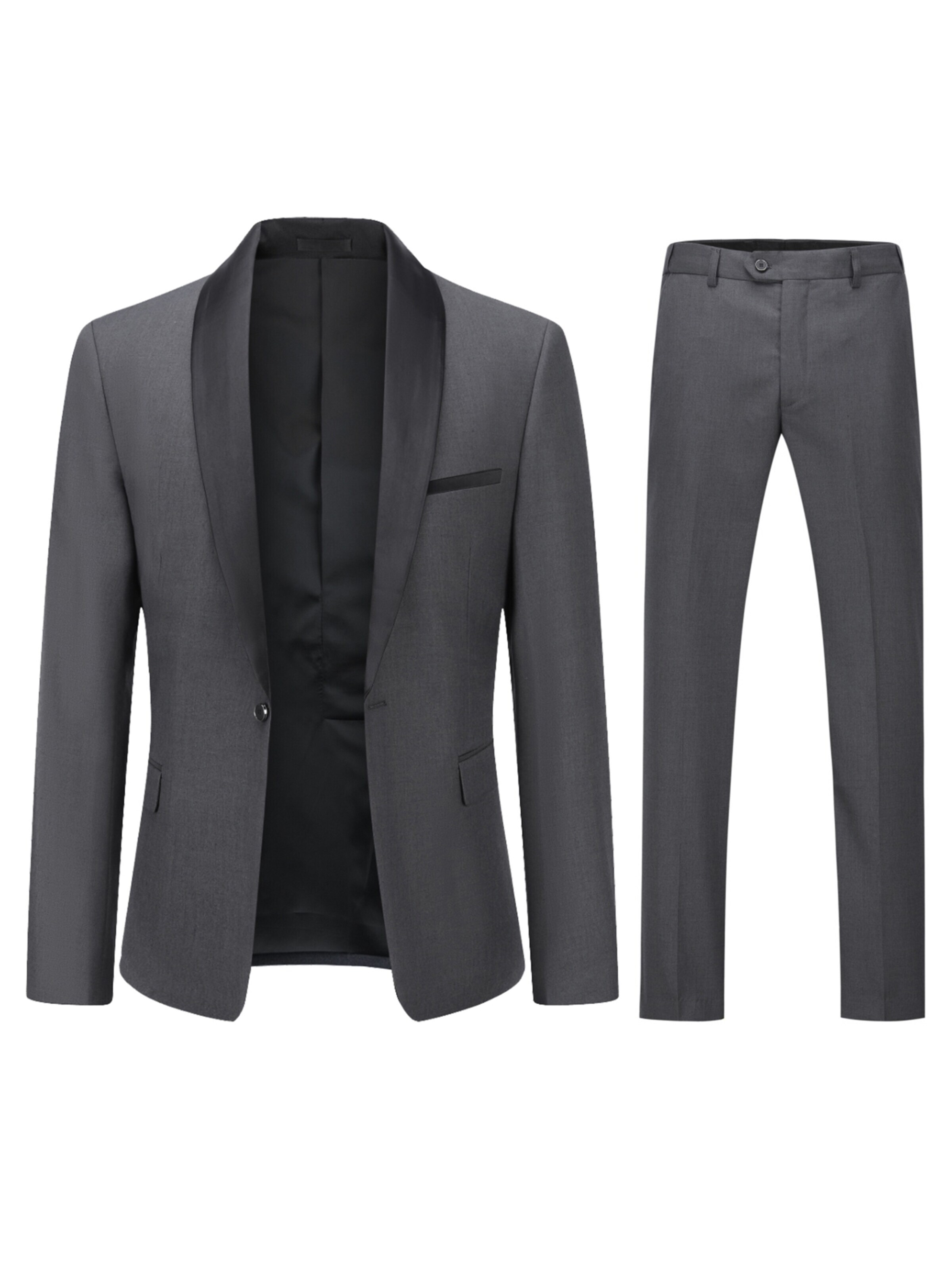 YOUTHUP Suit in Grey: front