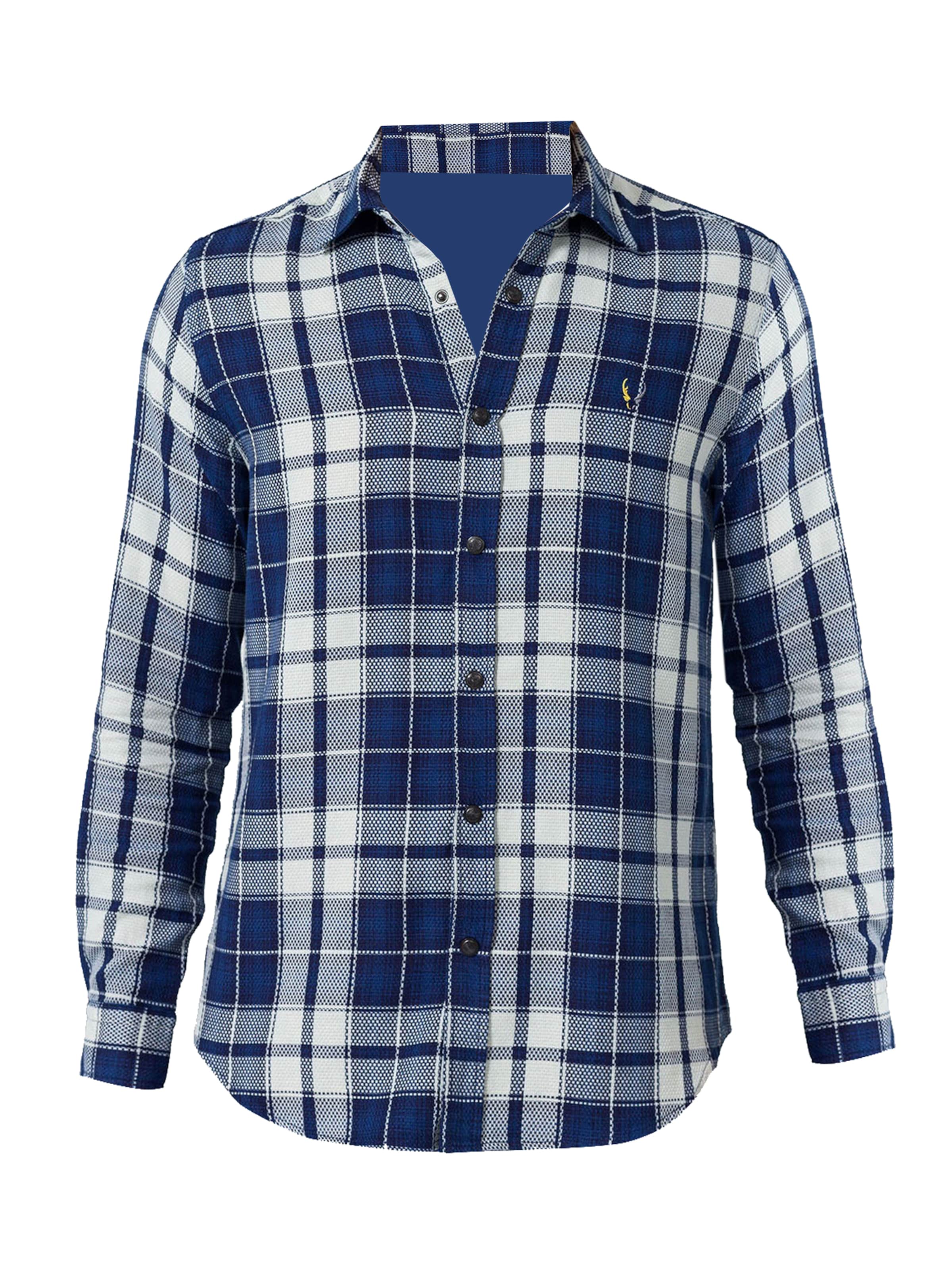 By Diess Collection Rovný strih Košeľa - Modrá: predná strana