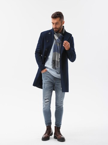 Ombre Between-Seasons Coat 'C501' in Blue