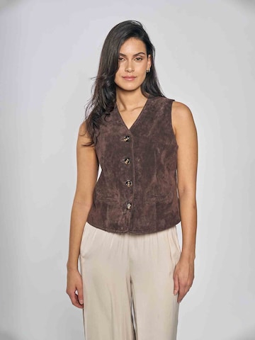 Gilet di FREAKY NATION in marrone: frontale