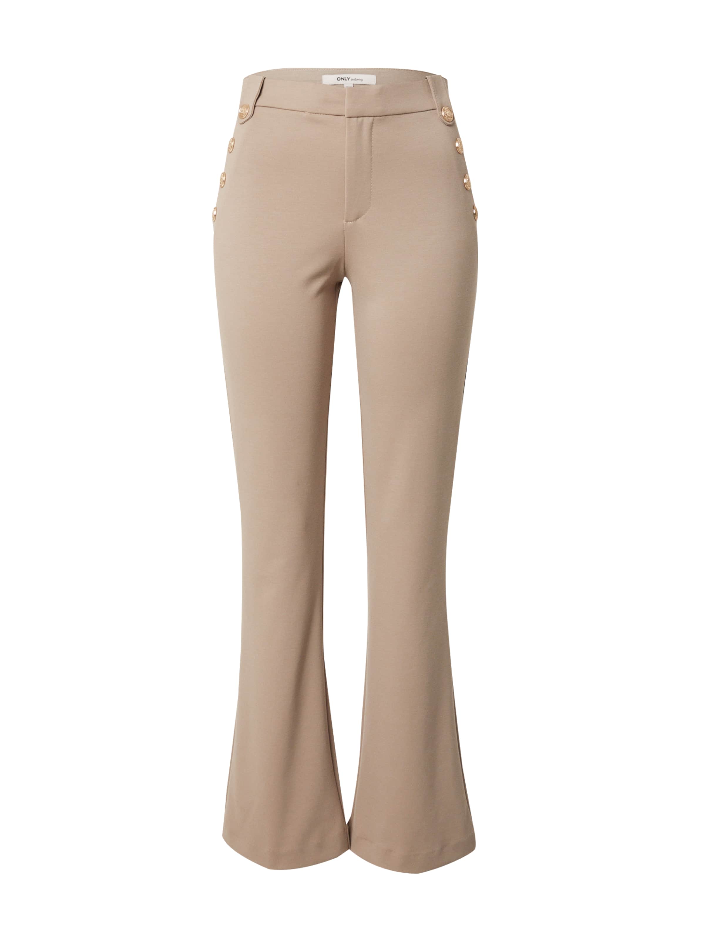 ONLY Flared Trousers 'ONLPEACH' in Beige: front