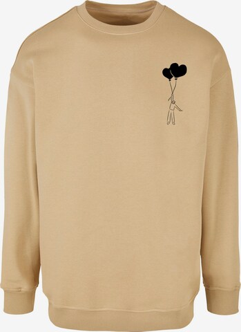 Sweat-shirt 'Love In The Air' Merchcode en beige : devant