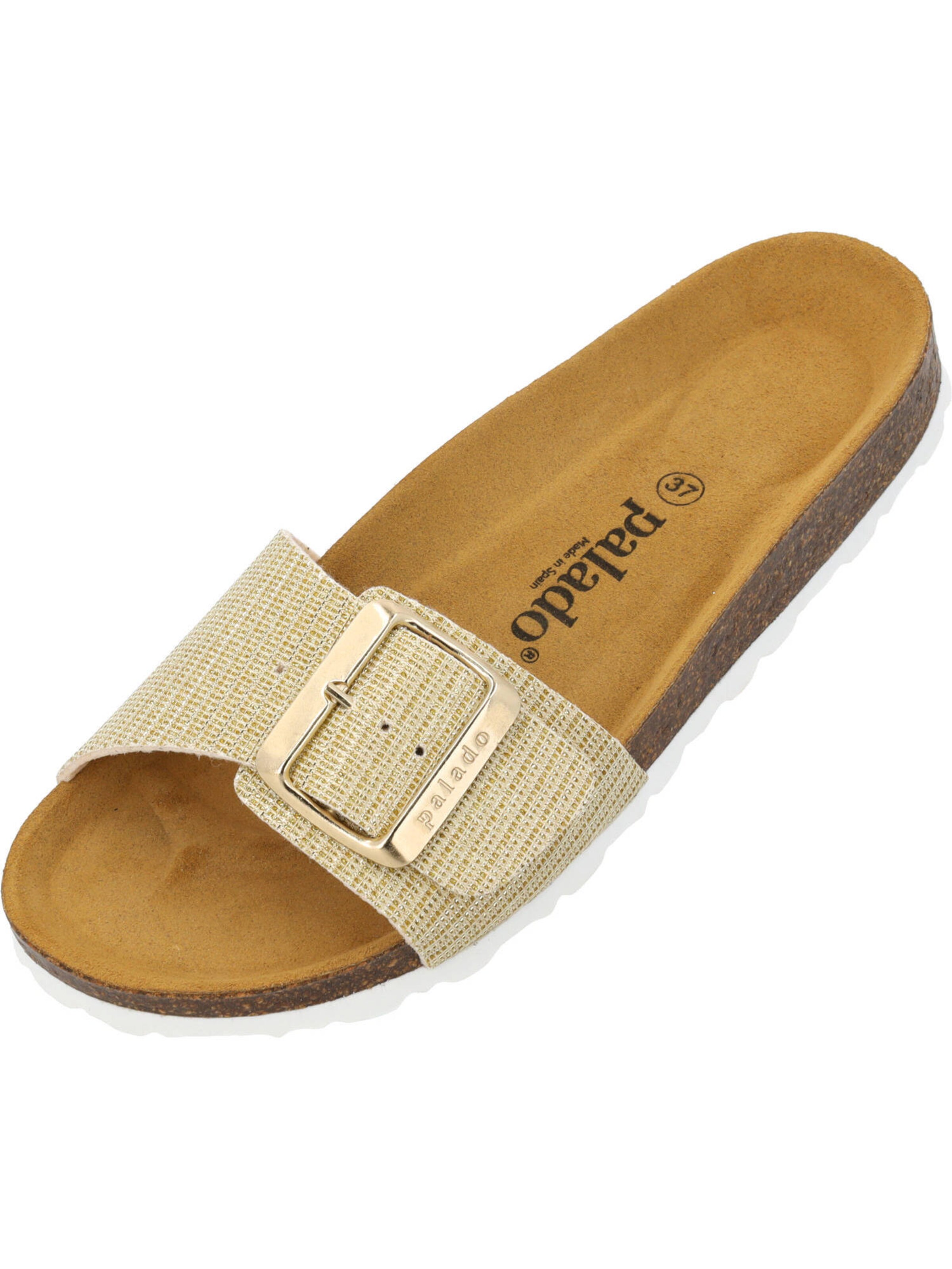 Palado Muiltjes 'Malta EGS Glitter' in Goud: voorkant