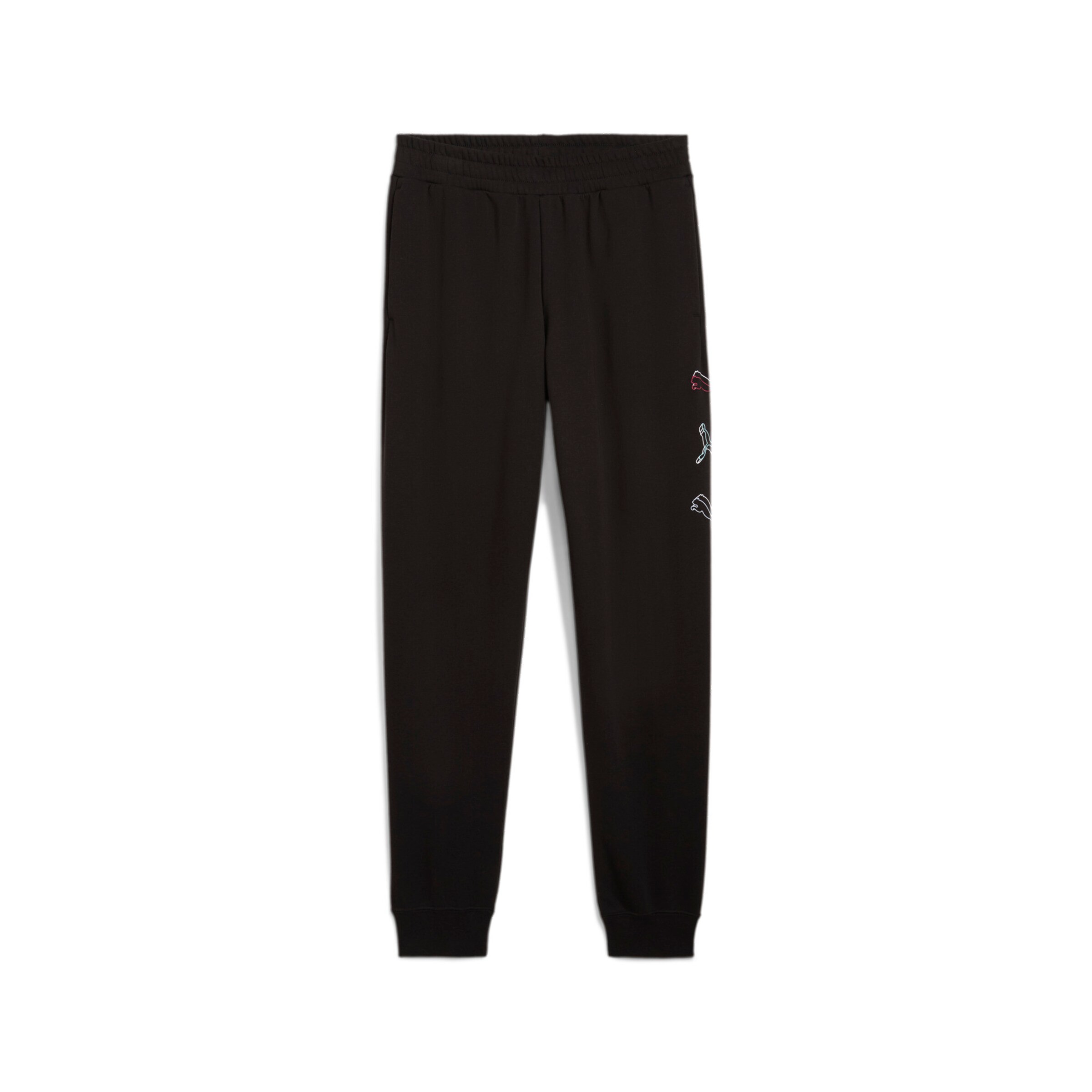 PUMA Tapered Pants in Black: front