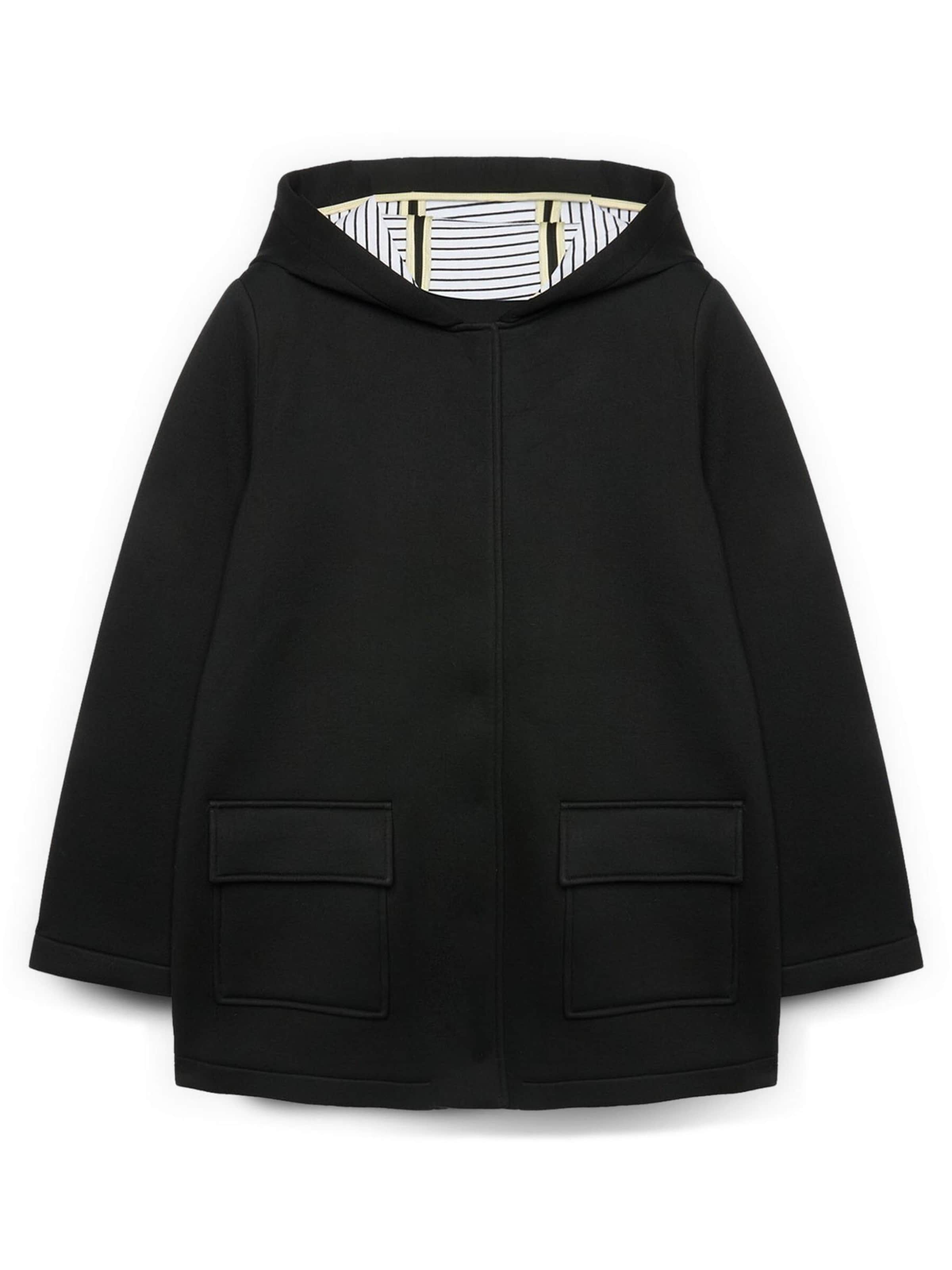 Fiorella Rubino Wintermantel in Zwart: voorkant