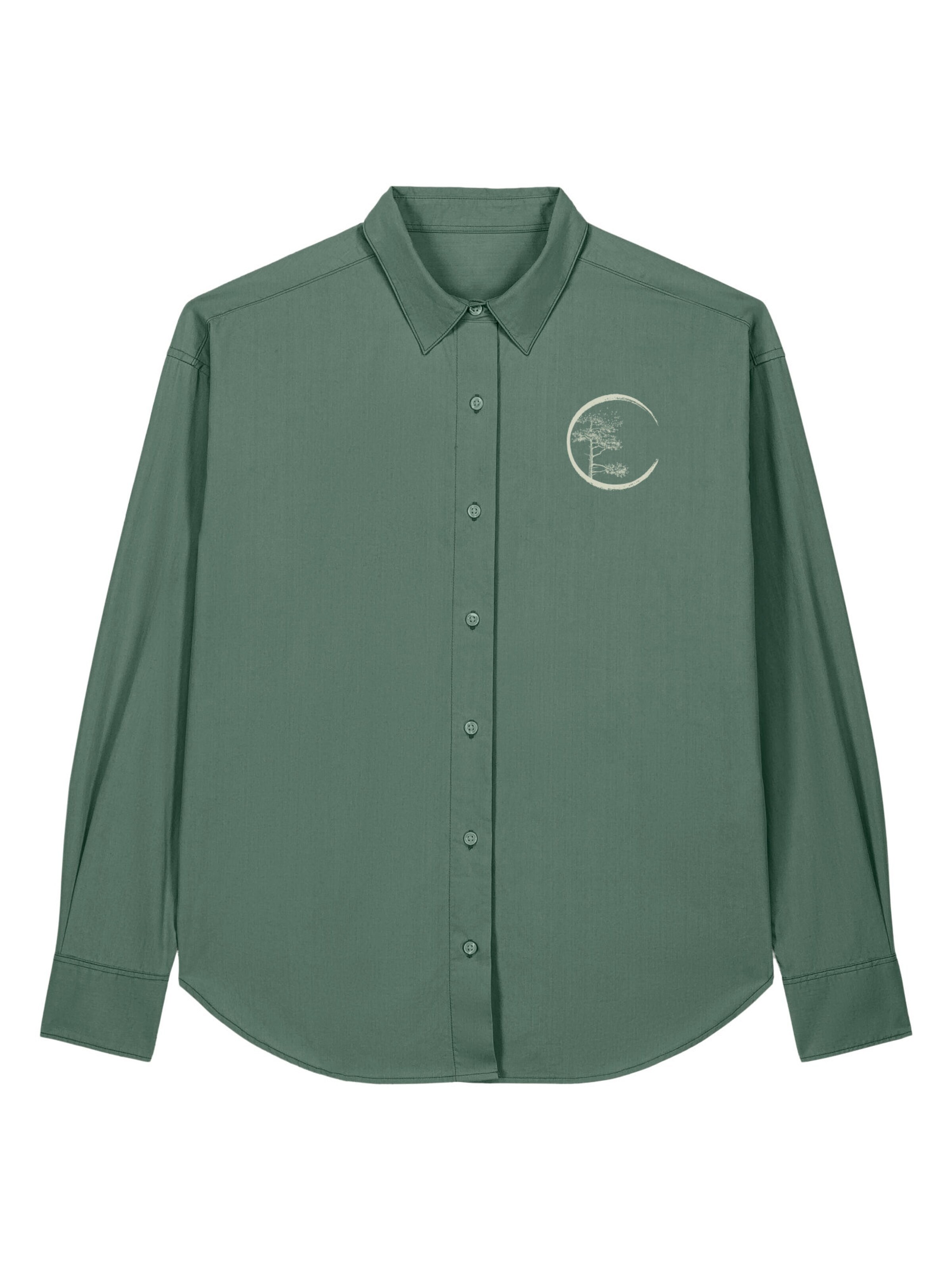Coupe regular Chemise 'Circle' Life-Tree en bleu : devant