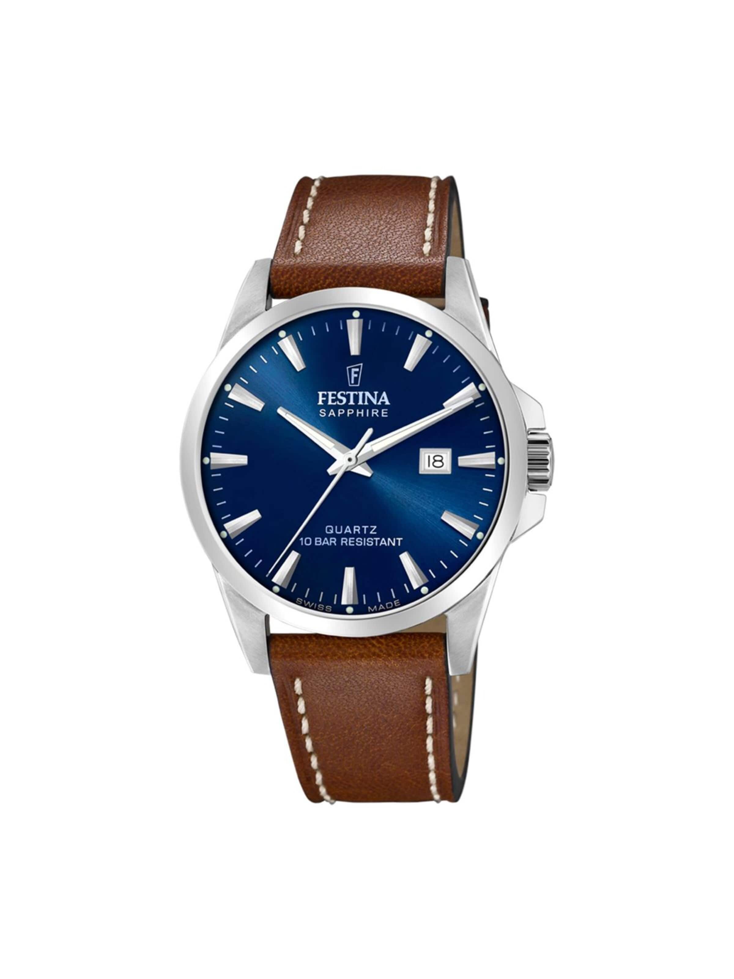 Montre à affichage analogique FESTINA en bleu : devant