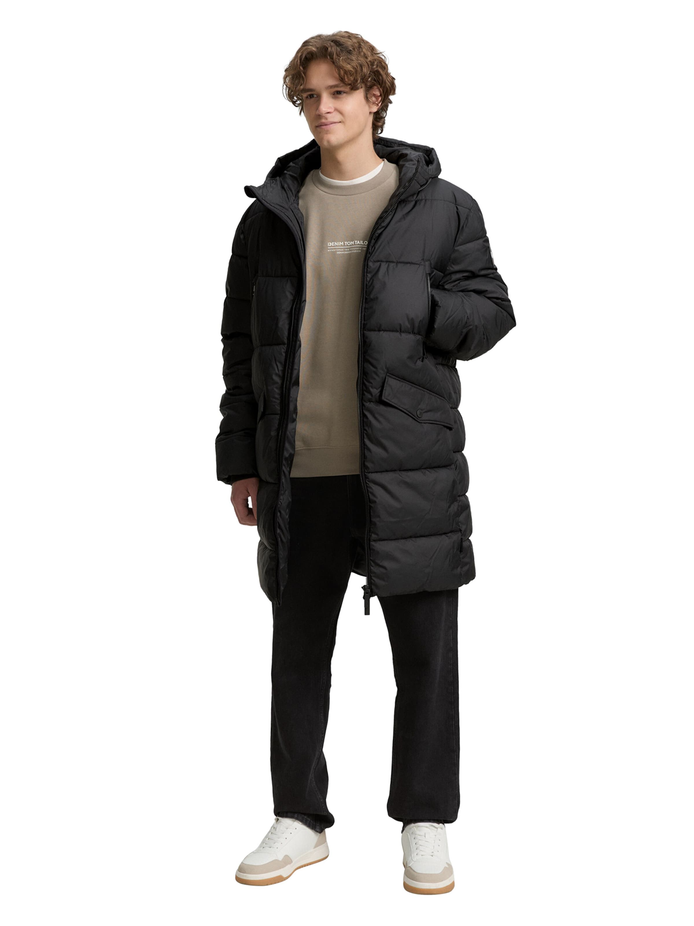 TOM TAILOR Mantel in Schwarz