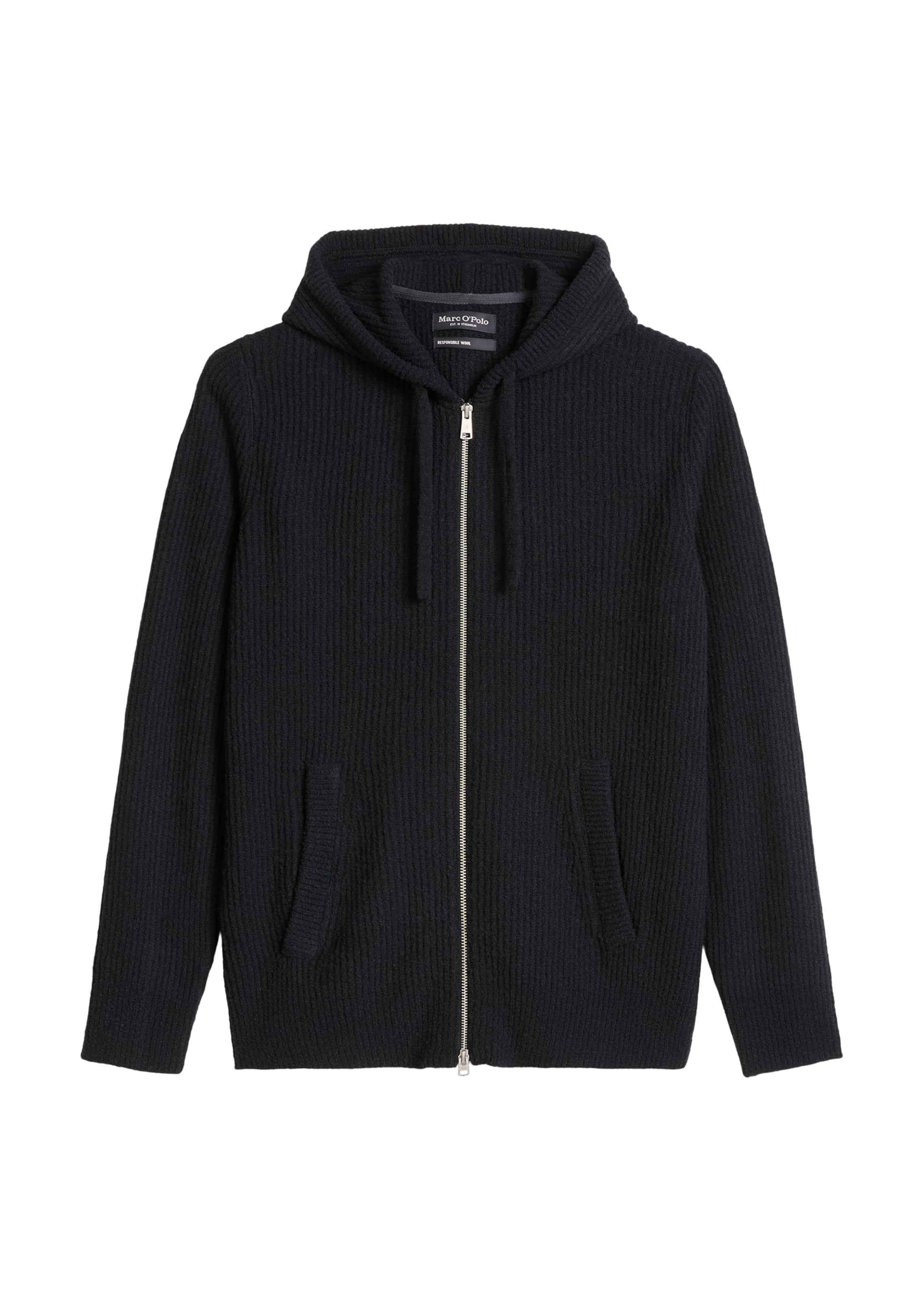 Marc O'Polo Strickjacke in Schwarz: Vorderseite