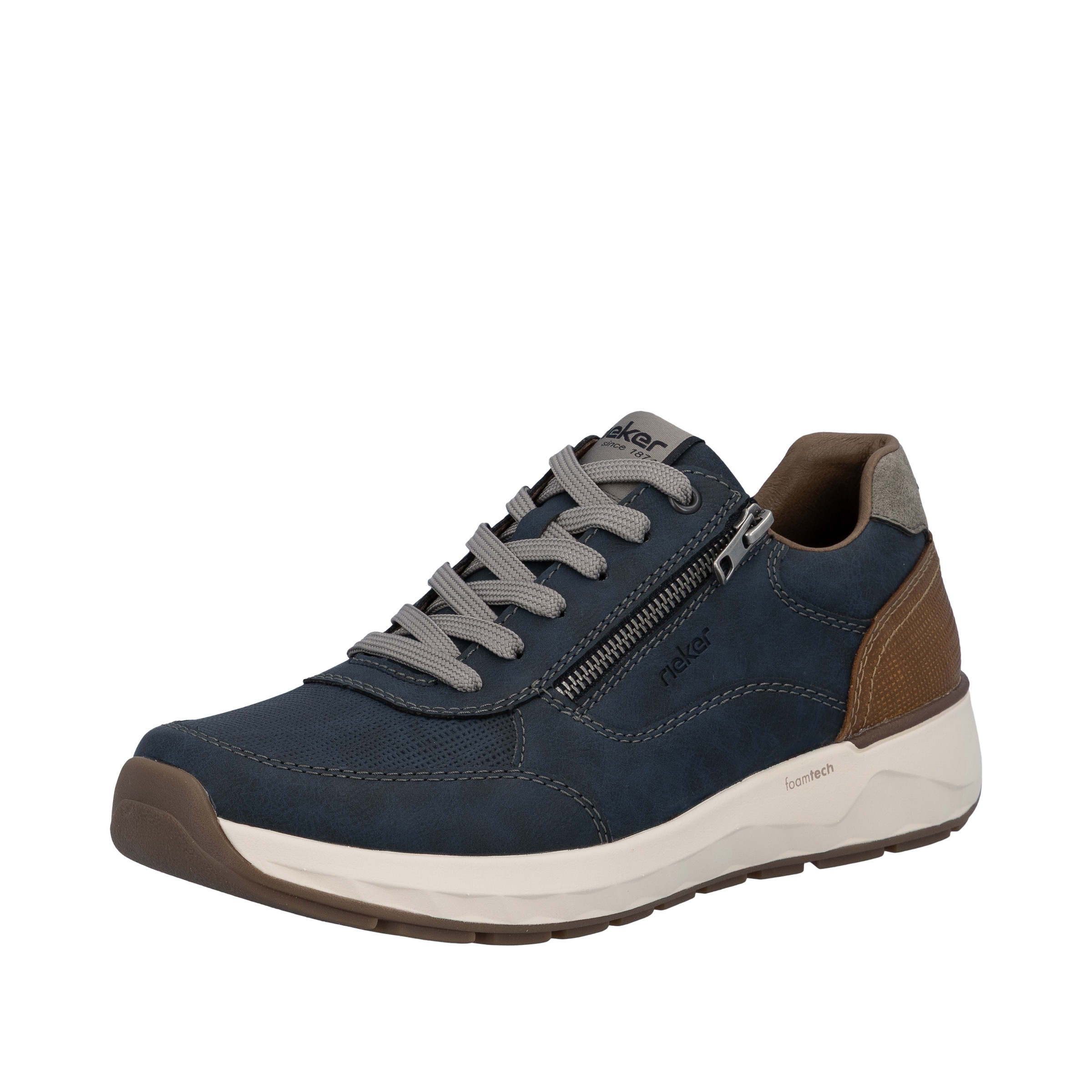 Baskets basses Rieker en bleu : devant