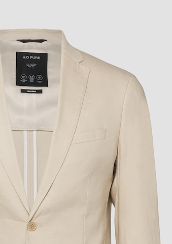 s.Oliver Slim fit Colbert ' S.OPURE ' in Beige