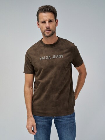 Salsa Jeans Shirt in Groen: voorkant