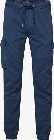 Effilé Pantalon cargo Petrol Industries en bleu : devant