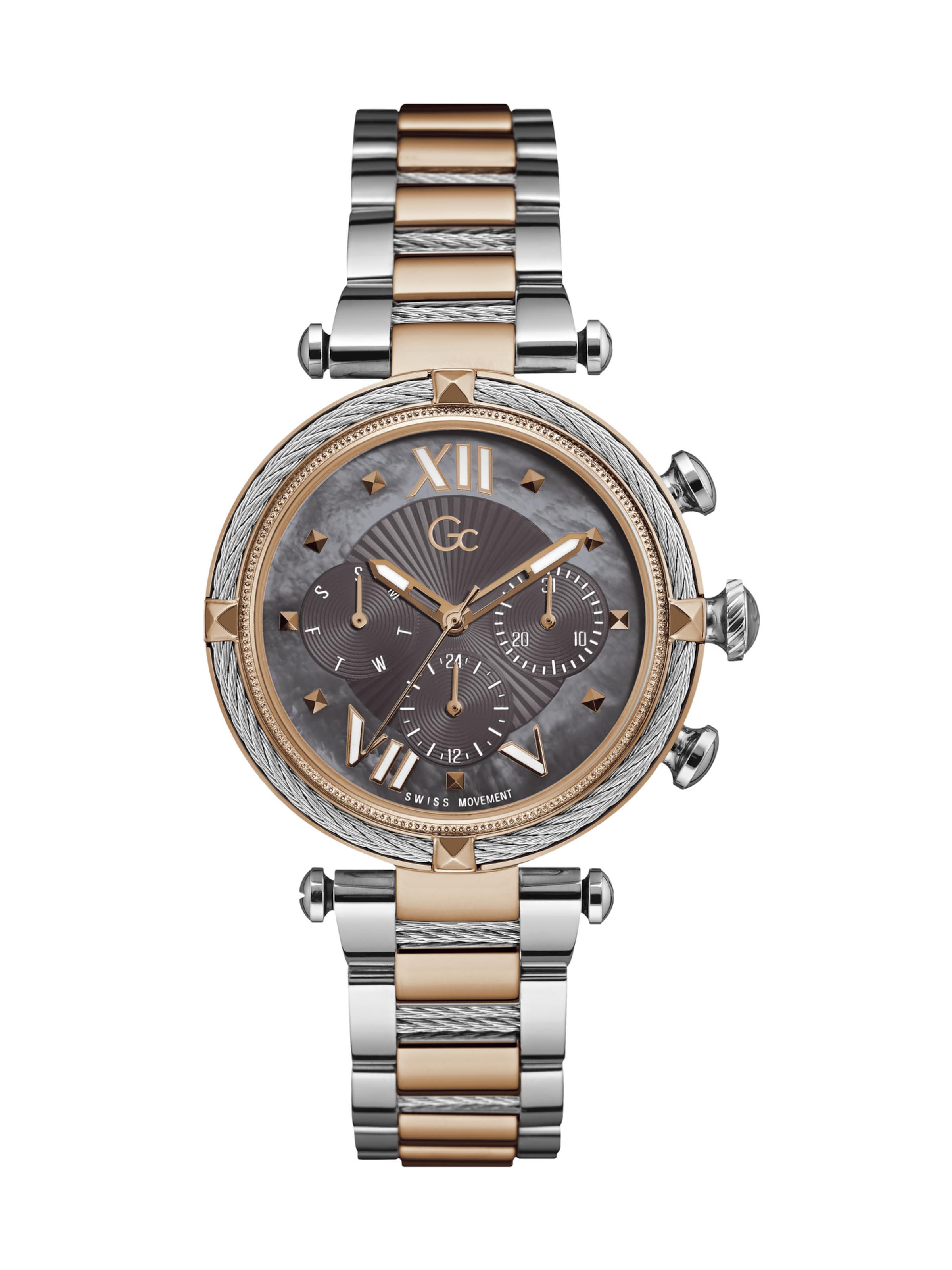 Gc Analoog horloge 'CableChic' in Zilver: voorkant